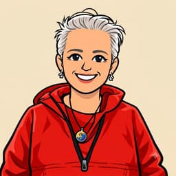 Cartoon portrait of Kathryn, Support Coordinator at DNG Supports